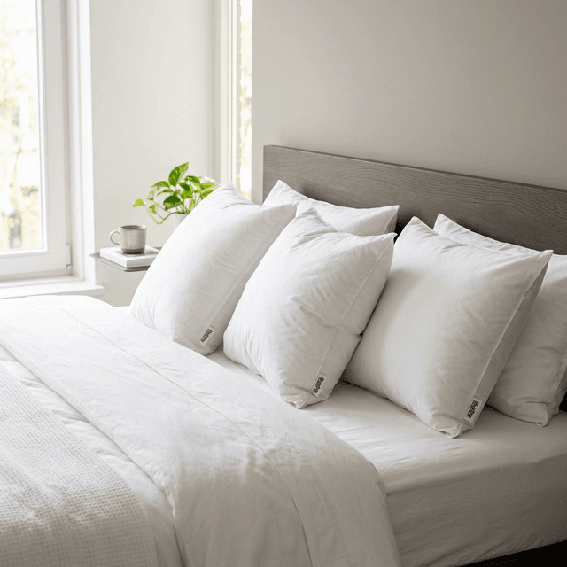 Sfeervolle Auping Hoofdkussens op een opgemaakt bed